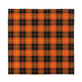 Orange Black And Yellow Tartan Print Silk Bandana