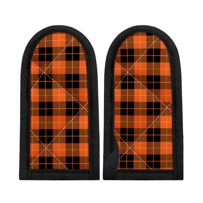 Orange Black And Yellow Tartan Print Skillet Handle Cover