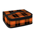 Orange Black And Yellow Tartan Print Small Lunch Bag