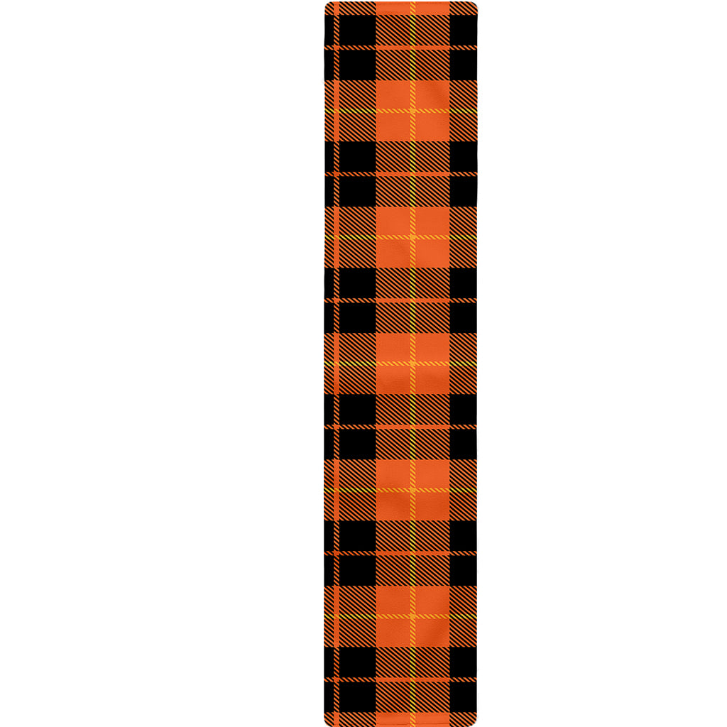 Orange Black And Yellow Tartan Print Table Runner