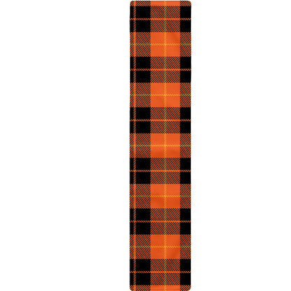 Orange Black And Yellow Tartan Print Table Runner