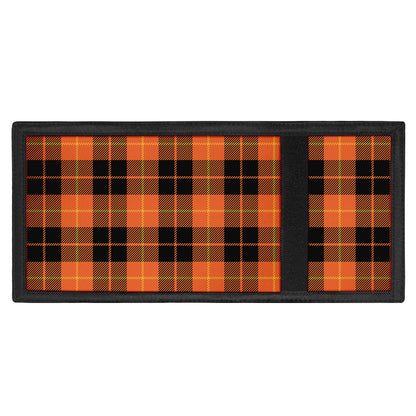 Orange Black And Yellow Tartan Print Trifold Wallet