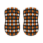 Orange Black Grey And White Argyle Print Bar Stool Covers
