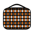 Orange Black Grey And White Argyle Print Classic Bible Case