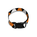 Orange Black Grey And White Argyle Print Dog Collar