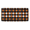 Orange Black Grey And White Argyle Print Towel