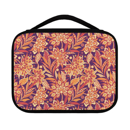 Orange Bohemian Floral Pattern Print Classic Bible Case