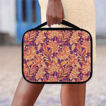 Orange Bohemian Floral Pattern Print Classic Bible Case