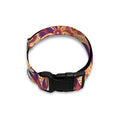 Orange Bohemian Floral Pattern Print Dog Collar