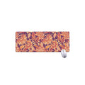 Orange Bohemian Floral Pattern Print Extended Mouse Pad
