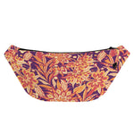 Orange Bohemian Floral Pattern Print Fanny Pack