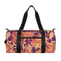 Orange Bohemian Floral Pattern Print Gym Bag