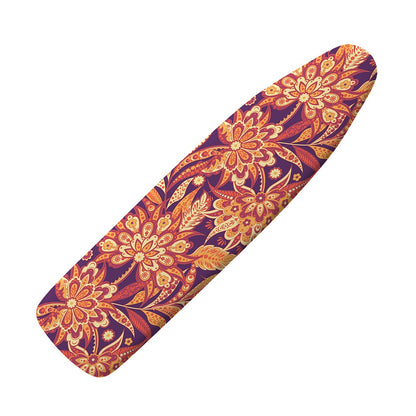 Orange Bohemian Floral Pattern Print Ironing Board Cover