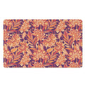 Orange Bohemian Floral Pattern Print Polyester Doormat