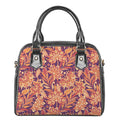 Orange Bohemian Floral Pattern Print Shoulder Handbag