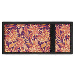 Orange Bohemian Floral Pattern Print Trifold Wallet