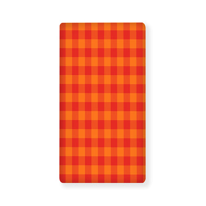 Orange Buffalo Check Pattern Print Baby Crib Sheet
