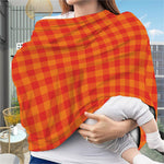 Orange Buffalo Check Pattern Print Baby Seat Cover