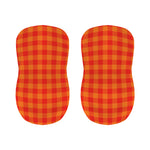 Orange Buffalo Check Pattern Print Bar Stool Covers
