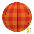 Orange Buffalo Check Pattern Print Basketball