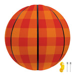 Orange Buffalo Check Pattern Print Basketball