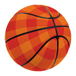 Orange Buffalo Check Pattern Print Basketball