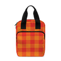 Orange Buffalo Check Pattern Print Bible Tote Bag