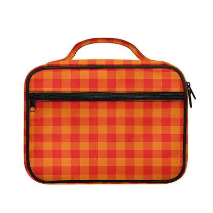 Orange Buffalo Check Pattern Print Briefcase Bible Bag