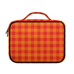 Orange Buffalo Check Pattern Print Briefcase Bible Bag