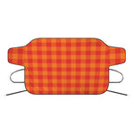 Orange Buffalo Check Pattern Print Car Windshield Snow Cover