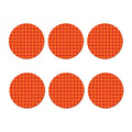 Orange Buffalo Check Pattern Print Coaster Set