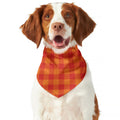 Orange Buffalo Check Pattern Print Dog Bandana