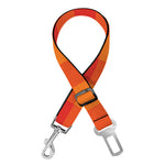 Orange Buffalo Check Pattern Print Dog Seat Belt