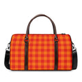 Orange Buffalo Check Pattern Print Duffel Bag