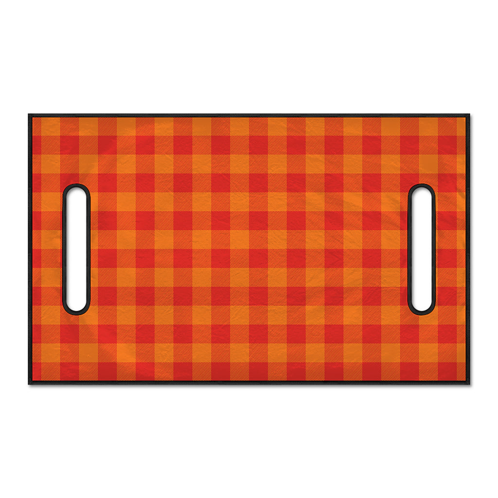 Orange Buffalo Check Pattern Print Golf Cart Seat Cover