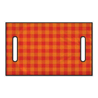 Orange Buffalo Check Pattern Print Golf Cart Seat Cover