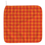 Orange Buffalo Check Pattern Print Hand Towel