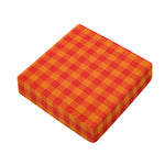 Orange Buffalo Check Pattern Print Outdoor Seat Cushion Cover
