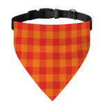 Orange Buffalo Check Pattern Print Over The Collar Dog Bandana