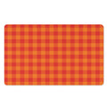 Orange Buffalo Check Pattern Print Polyester Doormat