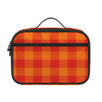 Orange Buffalo Check Pattern Print Portable Lunch Bag