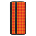 Orange Buffalo Check Pattern Print Refrigerator Handle Covers