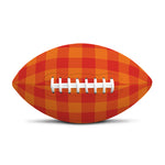 Orange Buffalo Check Pattern Print Rugby Ball