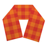 Orange Buffalo Check Pattern Print Scarf