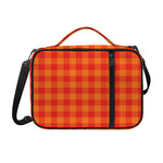 Orange Buffalo Check Pattern Print Shoulder Strap Bible Bag