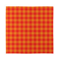 Orange Buffalo Check Pattern Print Silk Bandana
