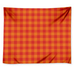 Orange Buffalo Check Pattern Print Tapestry