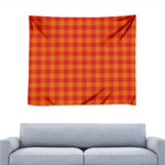 Orange Buffalo Check Pattern Print Tapestry