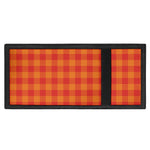 Orange Buffalo Check Pattern Print Trifold Wallet