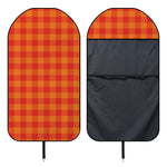 Orange Buffalo Check Pattern Print Waterproof Car Seat Cover
